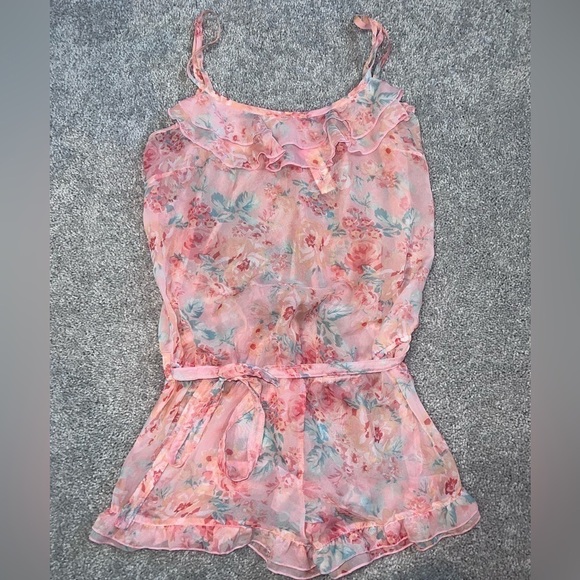Forever 21 Sheer Floral Romper - Picture 1 of 4